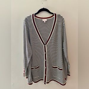 Oprah Magazine Collection X Talbots, striped v-neck sweater size 3X Petite